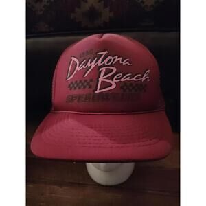 Vintage 1990 Daytona Beach rope trucker Snapback hat/cap EUC
